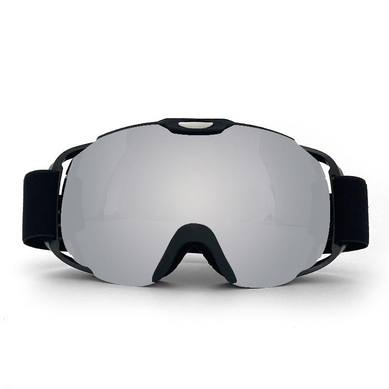 Ski goggles for men and women, adult-sized, with cylindrical lenses, double-layered anti-fog and windproof design, and a clip-on feature for