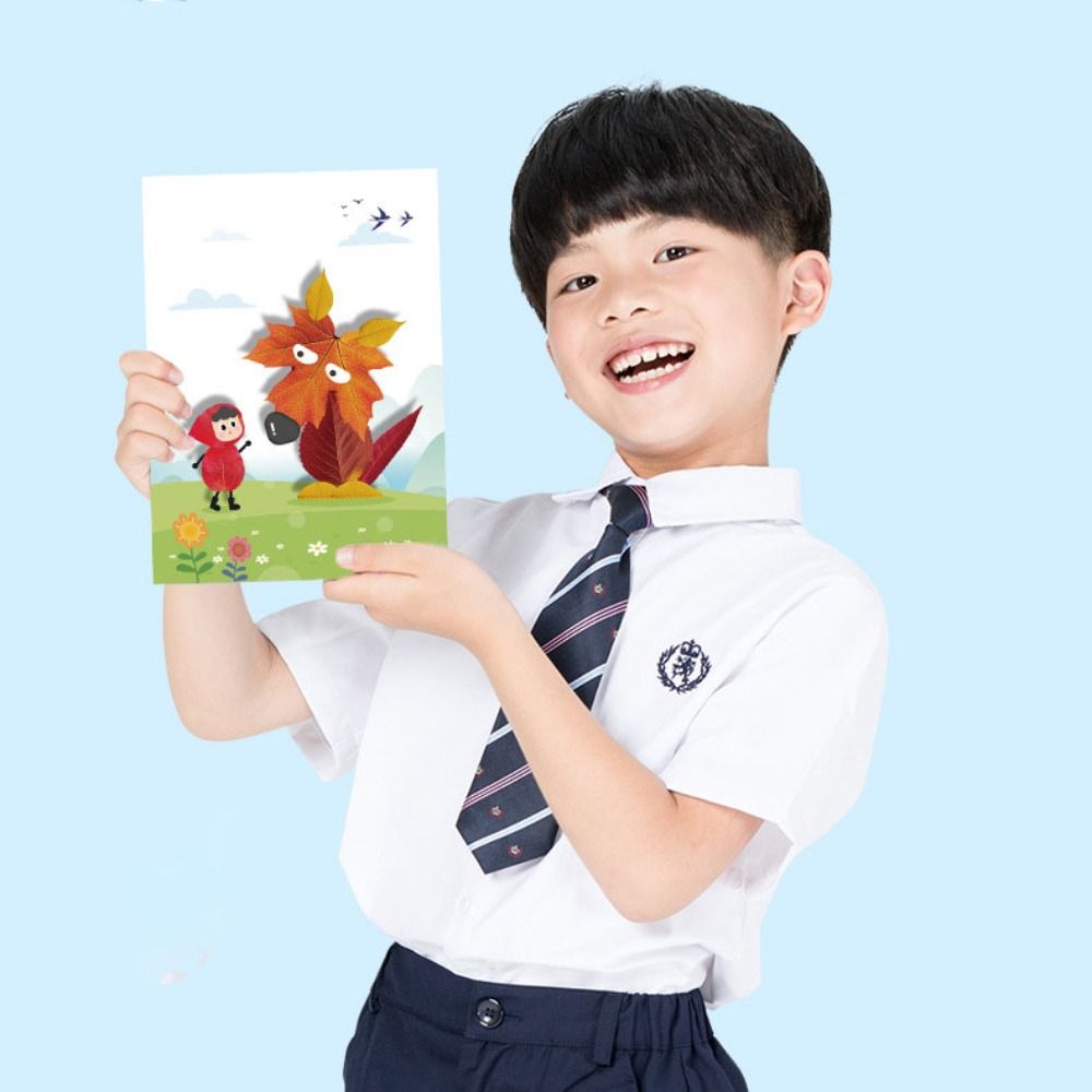 Educational Toys Leaf Painting Sticker Books Paper Cartoon Sticker Book  Toddlers