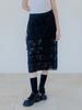 Eight Days A Week Rose Long Skirt Black Ad503
