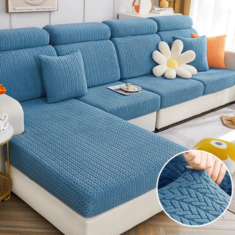 Magic Sofa Cover Wear-Resistant High Stretch Couch Cushion Slipcovers Anti-Slip L Shape Sofa Covers -Resistant Sofa Protector