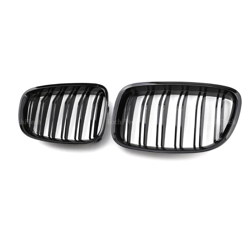 Grilles noires brillantes à Double lattes pour pare-chocs avant, Grilles de course de Sport pour BMW série 5 GT F07 2010 – 2015