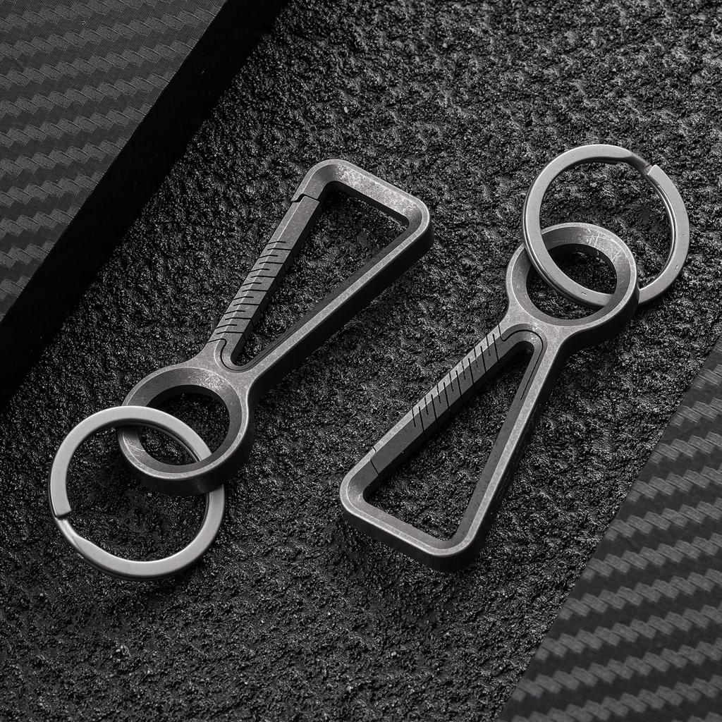 KeyUnity KD00 Titanium Keychain, Keyring, Carabiner, Key, Simple, Key Chain, Fall Prevention, Lost Prevention, Easy Installation, Durable, Gift, KD00