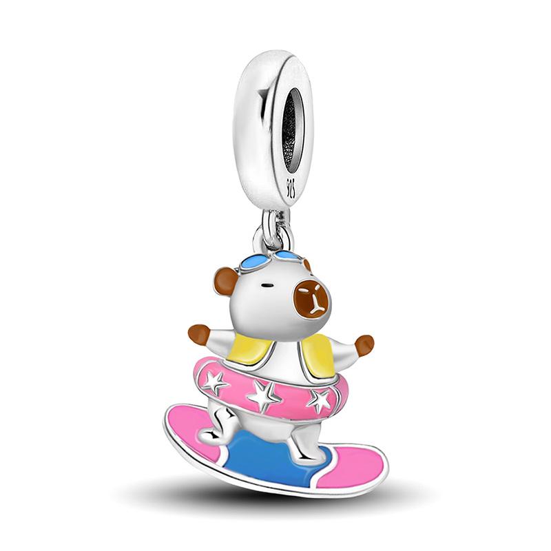 Copper Owl Panda Elephant Dog Butterfly Cute Charms Beads Fit Original Pan Bracelet Bangle High Quality Diy Jewelry