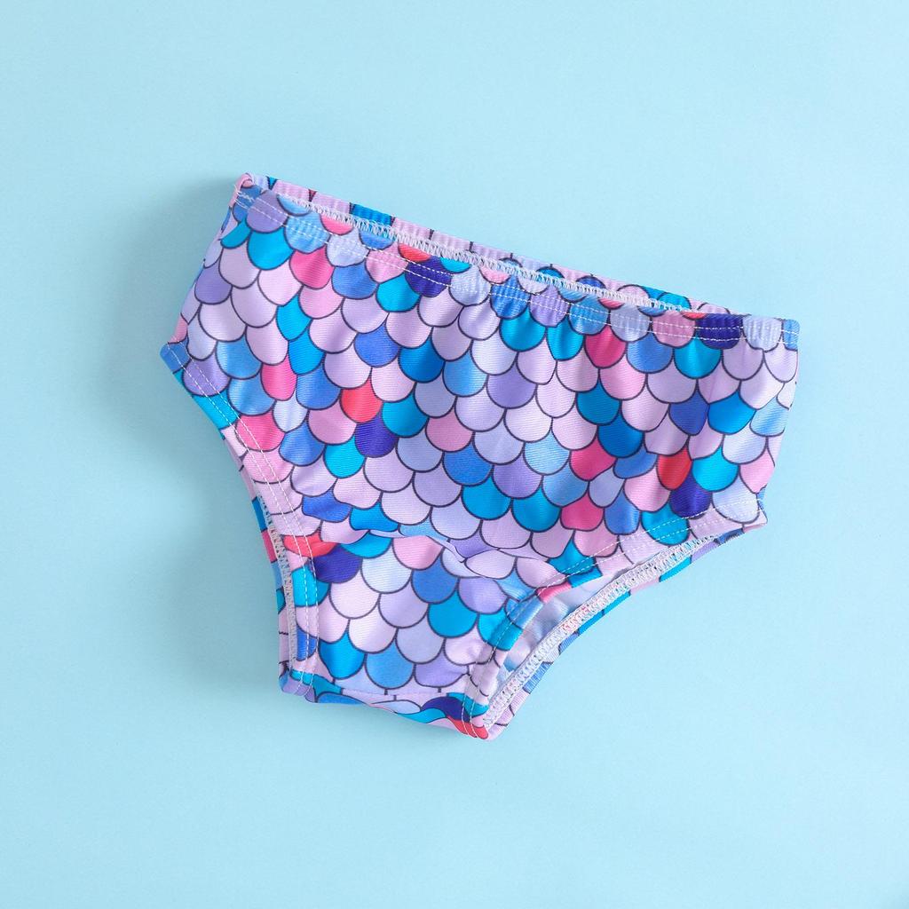 Girls' Summer Mermaid Halter Bikini Set