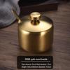 Gold Korean Style 304 Stainless Steel Seasoning Jar with Spoon - Perfect for Chili Sauce, Soy Sauce, or Salt.