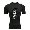 Reaper  Men's Sports T-shirt Training Fitness Compression Short Sleeve Rashguard Running Workout T-Shirt Athletic Tees