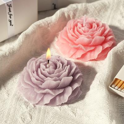1 Stück Schöne Pfingstrosenblüten Duftkerze Rauchfrei Niedrige Temperatur Sojawachs Aromatherapie Kerzen Schmuck Heimdekoration Geschenke
