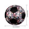 Pallone da Calcio Colorato Cucito a Macchina PVC Misura 5 Pronto per Allenamento di Squadra e Competizione Resistente Alto Rimbalzo Raffreddamento Regalo Sportivo