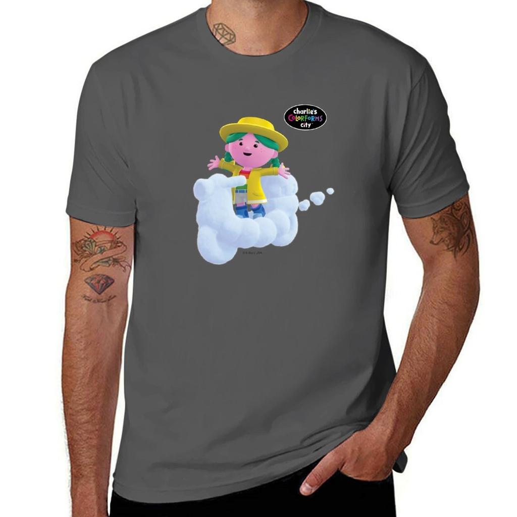 Charlies Colorforms City Miss Weather On Scooter Tshirt Tough Fabric Work Tee