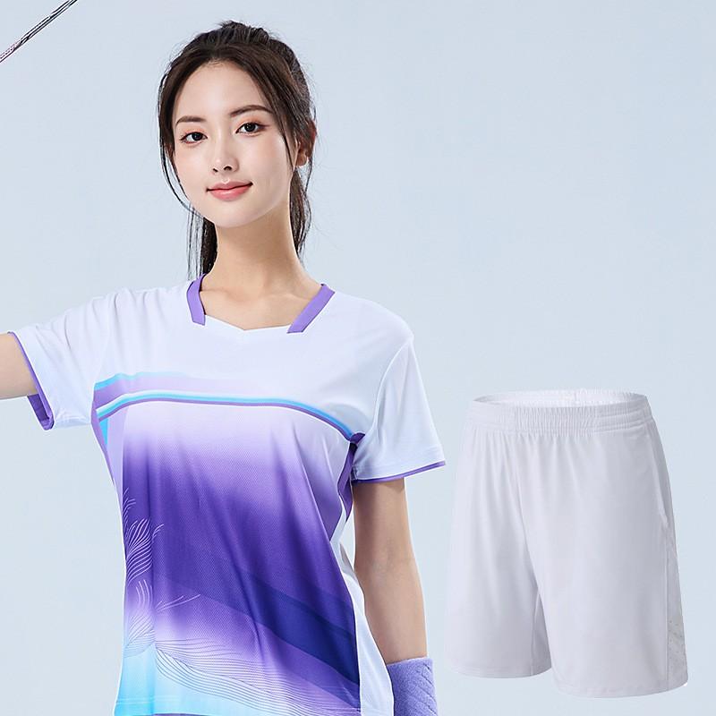 Quick-Dry Ice Silk Badminton Set Men Women Teens Sportswear Lightweight Breathable Training Competition Outfit