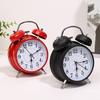 Creative Classical Alarm Clock 3in Super Loud Bell Alarm Clock with Night Light Metal Frame Retro Alarm Clock Students Learning