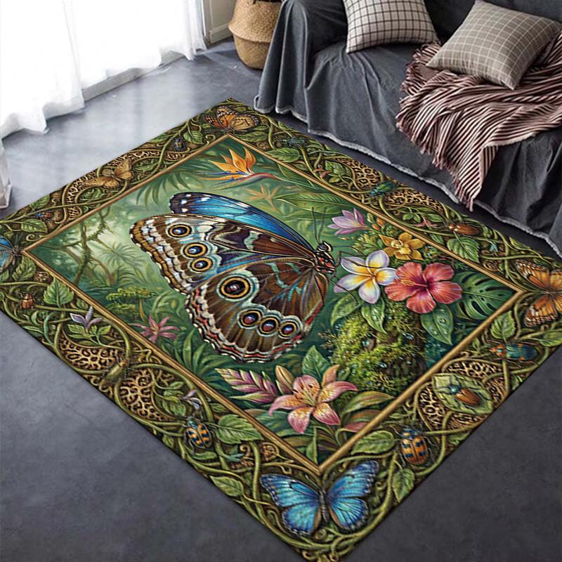 2025 New Butterfly Decoration Carpet Rug for Living Room Bedroom Home Sofa Decoration,Kids play Non-slip Floor Mat34