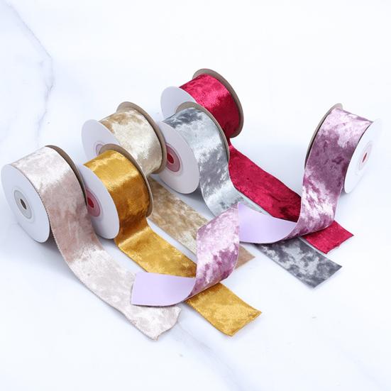 Single-sided Velvet Ribbon 30ft Colorful Multi-purpose DIY Craft Floral Arrangement Decoration Romantic Gift Ribbon