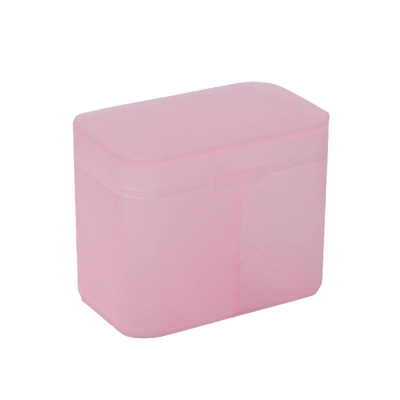 

1 шт. Ватні диски Серветки для нігтів Пензлі для макіяжу Органайзер Коробка для зберігання Тримач Контейнер Футляр Незалежний подвійний відсік рожевий