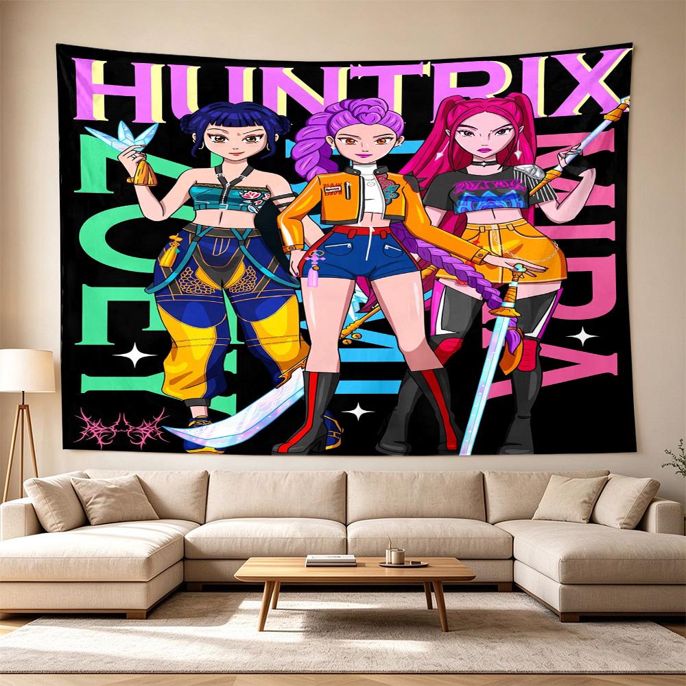 Huntress Power Squad Large Printed Wall Tapestry, Ideal Holiday Gifts, Room Decor for Dorm Bedroom Parties,Perfect Gift