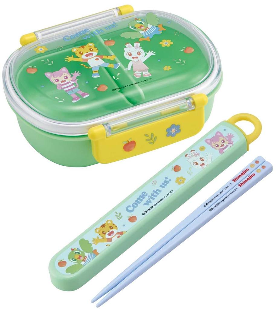 Skater Bento 360ml Fluffy Made in Single Dishwasher and Microwave Shimajiro for Boys and Children's Box, Capacity, Lid, Japan, Tier, Safe, 23, Girls,