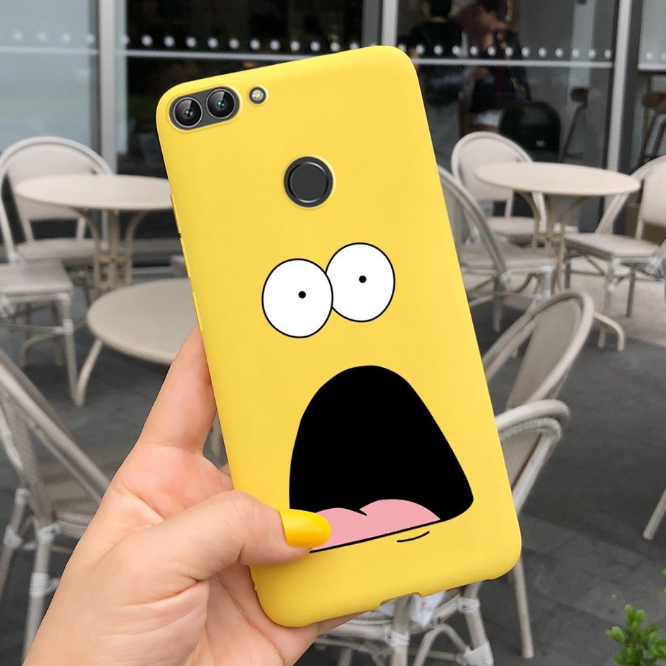 For Huawei P Smart Case For Huawei P Smart 2018 Daisy Flower Phone Case FIG-LX1 Soft Tpu Silicone Back Cover On PSmart 5.65" Bag