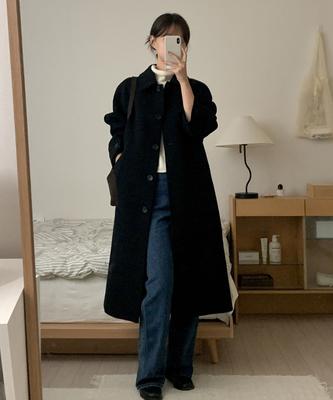 Cgp (Women'S) Wool Balmacaan Coat_Black