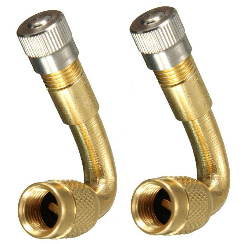 2 Stück 45° Winkel Reifenventilverlängerungsadapter Motorrad Motorroller Auto Fahrrad