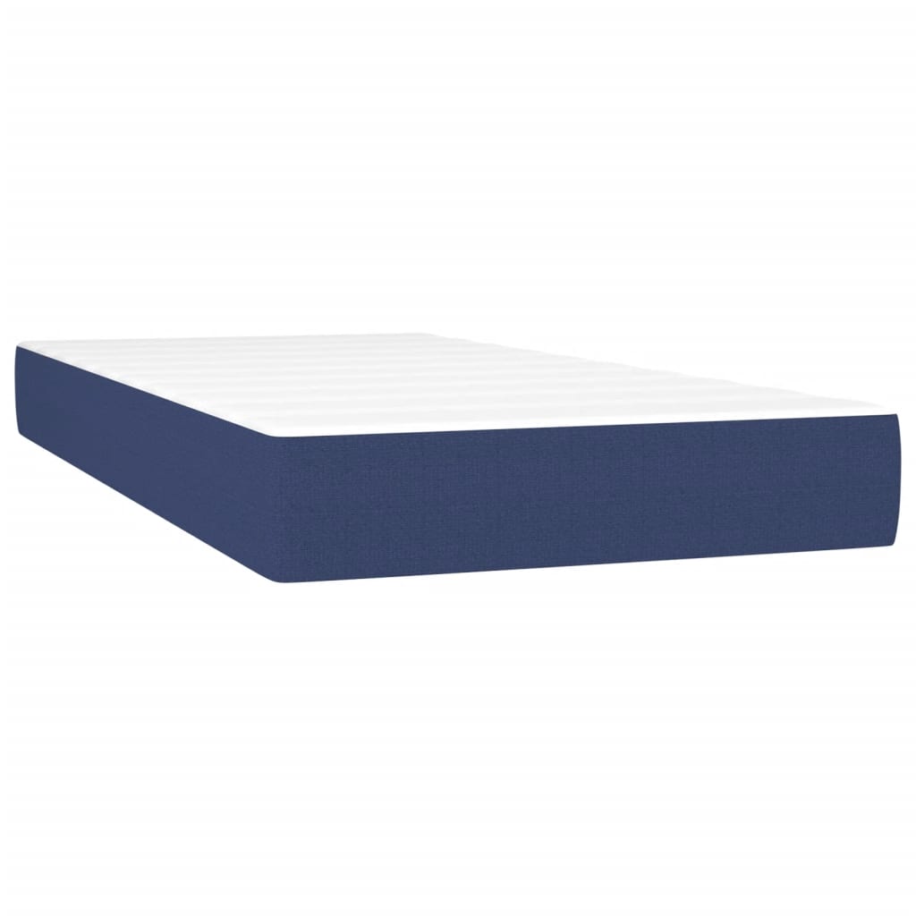 Vidaxl Continental Bed With Mattress, Blue, Fabric, 90X200 Cm