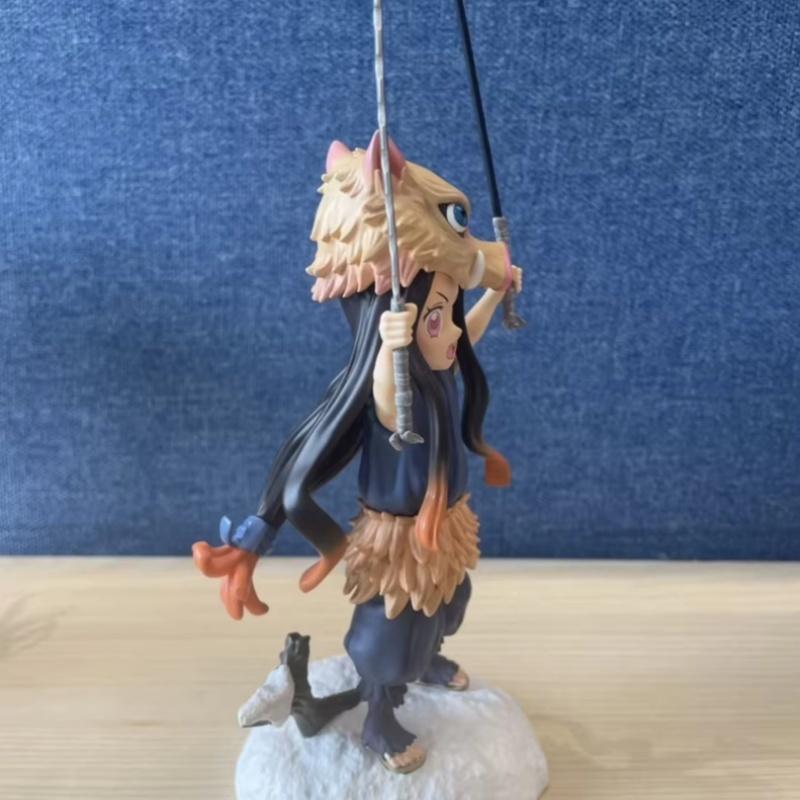 20cm Anime Demon Slayer Figure Kamado Nezuko Midouzi Cos Lnosuke Kimetsu Figurine PVC Decoration Statue Model Toys Gift
