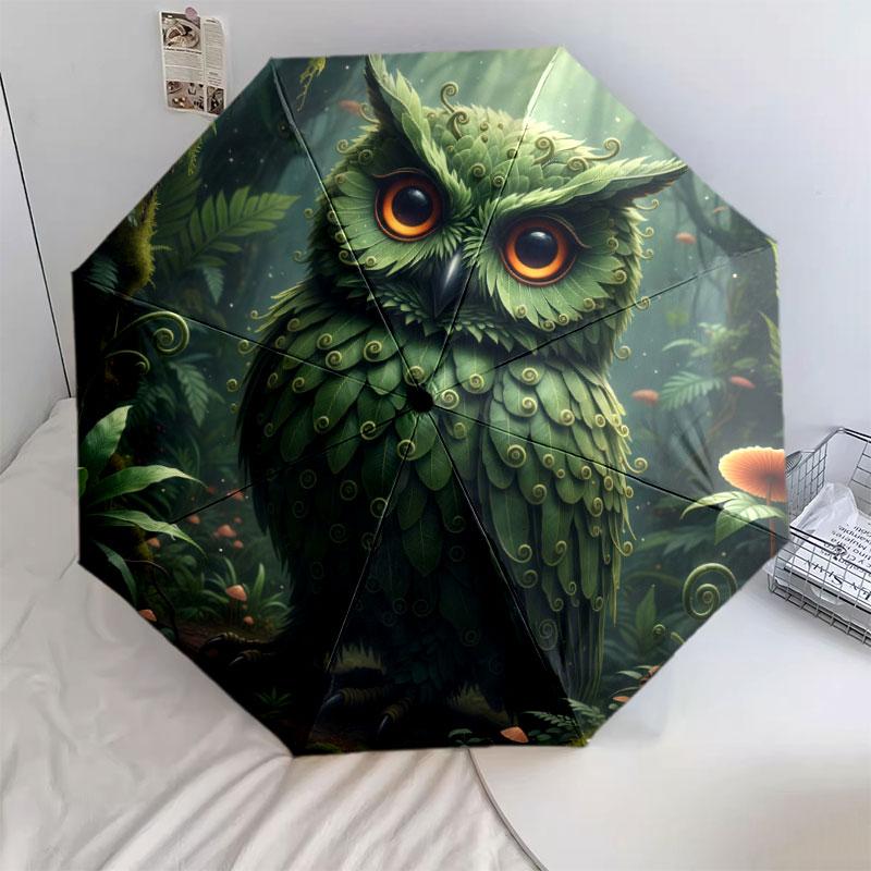 AnimalsElves Pattern Pattern New Style Umbrella, 1 Piece Automatic Folding Umbrella, Portable Travel Umbrella, Outdoor Umbrella, Birthday Gift