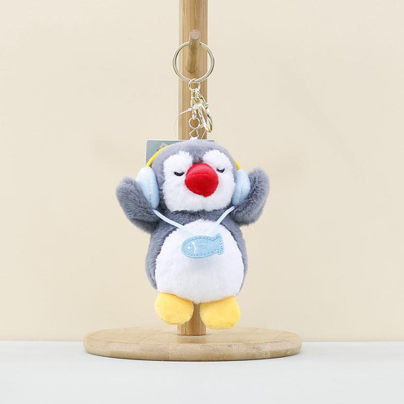 

Enchanting Penguin Plush Keychain With Headphone Design Perfect For Cute Lovers Accessory Blue Penguin Headphones