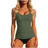 European and American Women's Clothing Spring New Fashion Casual Solid Color Split Swimsuit Set