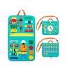 Busy Board, 20-in-1 Montessori Toy Motor Skills Toy for Dressing Skills, Educational Sensory Toddler Toy, Activity Board for Airplane Car Travel