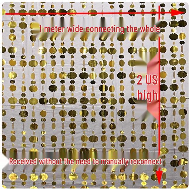 Perlmuttfarbene Pailletten-Hängekette Dekoration für Hochzeitsbogen und Decke