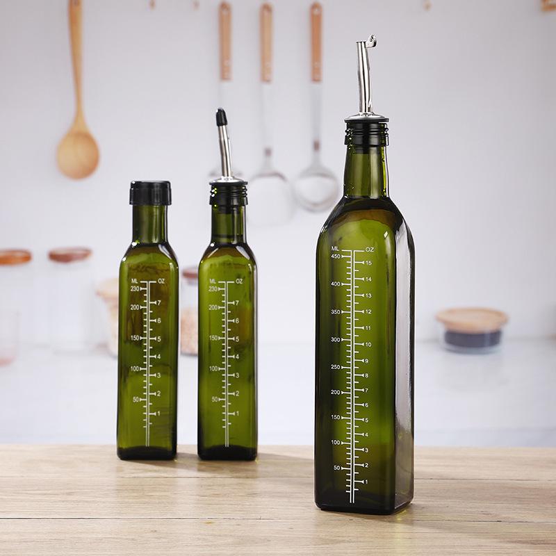 Automatic Glass Oil & Vinegar Dispenser with Transparent Bottle for Kitchen Use