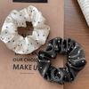 New Polka Dot Black And White Scrunchies Large Hair Bands Female Elegant Hair Rope Ties Ponytail Holder Headwear