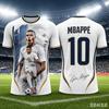 Maglietta T-shirt Nuova Maglia da Calcio Commemorativa Estiva Mbappé Uomo Donna Larga Comoda Adatta per l'Uso Quotidiano Top Casual
