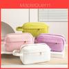 Light Corduroy Travel Cosmetic Bag With Zipper Closure For Home And Onthego Storage