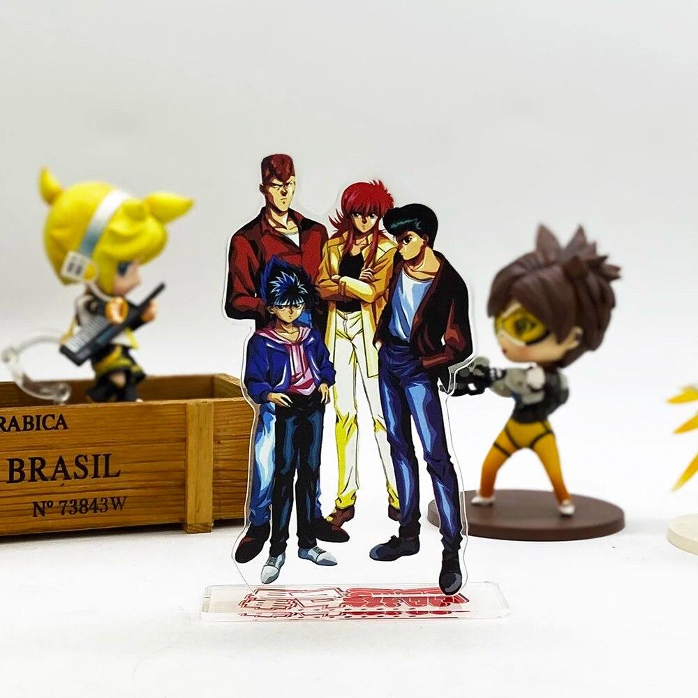 YuYu Hakusho Yuusuke Kazuma Kurama Hiei stojak akrylowy figurka zabawka