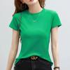 MRMT 2026 Brand New Women's T-shirt Short-sleeved Solid Color Trimming O-neck Women T Shirt for Female Woman Tops Tees Tshirt