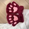 Plush Fingerless Cat Claw Gloves - Warm, Winter-Ready, Perfect for Students