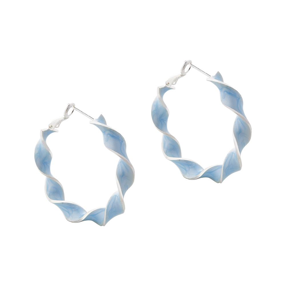 Large Colorful Spiral Oil Drop Hoop Earrings - Summer Fashion Personalized Design for Women