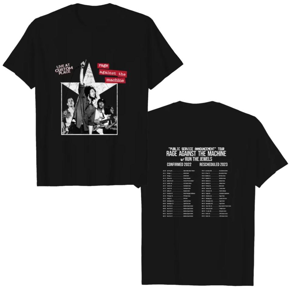 Rage Against The Machine 2022 Tour T-Shirt, Heavyweight Band Concert Tee Men's