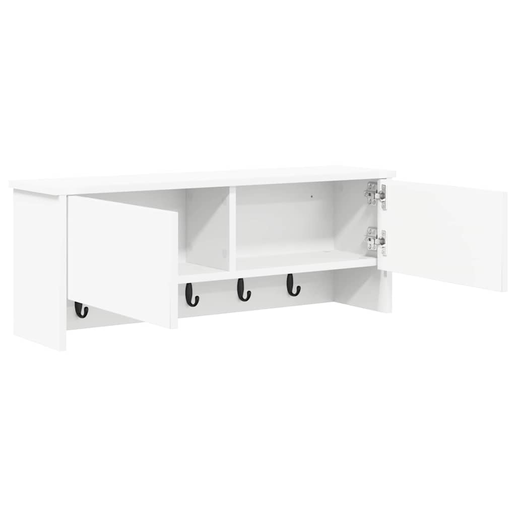 Wall Mounted Nightstand White 80 X 20 X 30 Cm Engineered Wood
