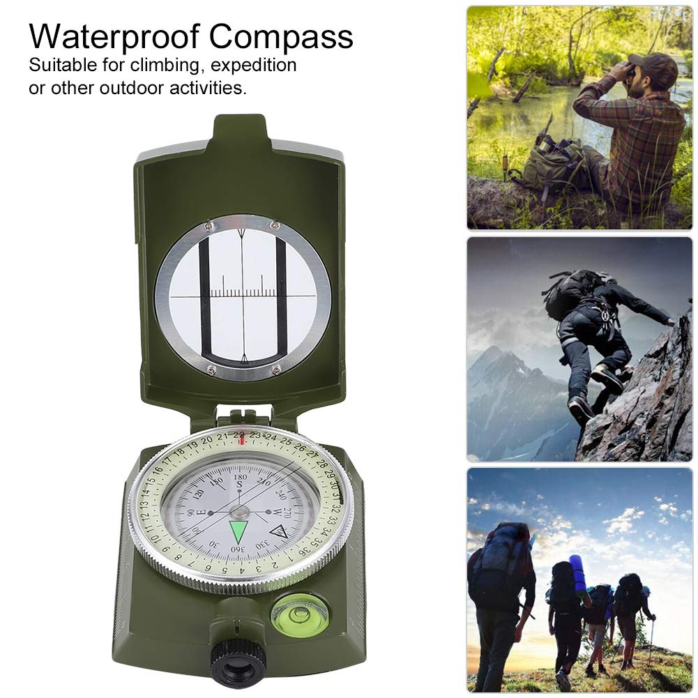 waterproof compass for outdoor and hiking include direction shock water luminous compact impact high pressure odor terrain