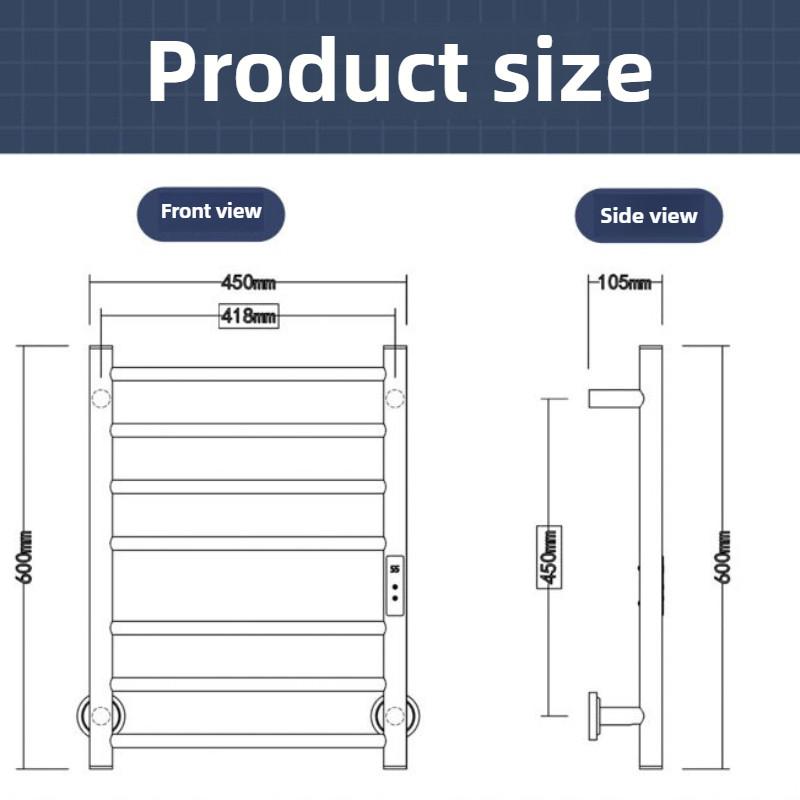 Stainless Steel Electric Towel Rack Household Bathroom Intelligent Constant Temperature Towel Drying And Disinfection Device