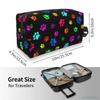 Multicolor Paws Dog Makeup Bag Waterproof Travel Cosmetic Bag Toiletry Pouch Organizer for Women Large Capacity Storage Bags