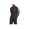 Adidas Originals Trefoil Stripe Print Crew Neck Sweatshirt Men Sweatshirt Black IA4861