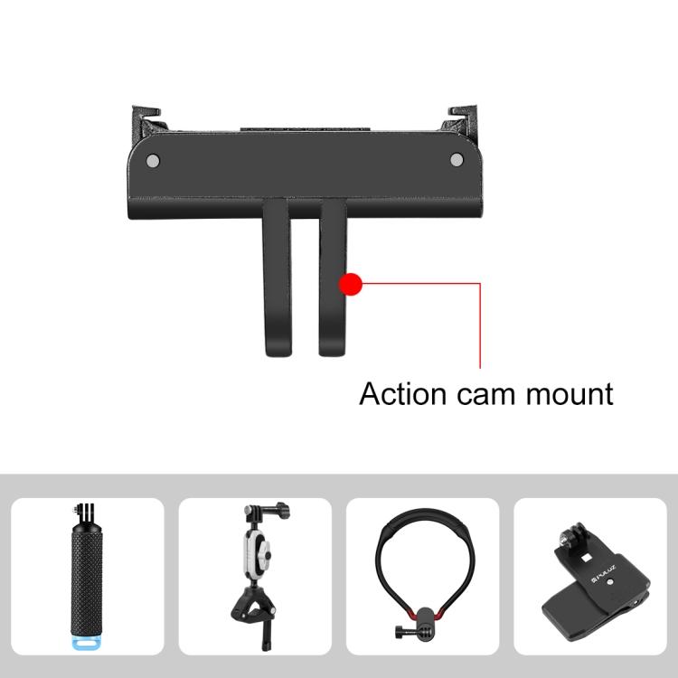 Pentru DJI Osmo Action 5 Pro / 4 / 3 PULUZ Suport de extensie cu eliberare rapidă magnetică (Negru)