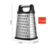 ZISIZ Stainless Steel Vertical 4-Sided Vegetable Grater