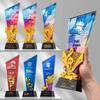 Trophée en Cristal Éclatant pour Réalisation Exceptionnelle d'un Employé ou d'une Équipe