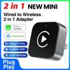 New 2 In 1 Wireless CarPlay Android Auto Adapter USB Dongle Smart Mini AI Box Plug & Play Auto Fast Connect For iPhone Android