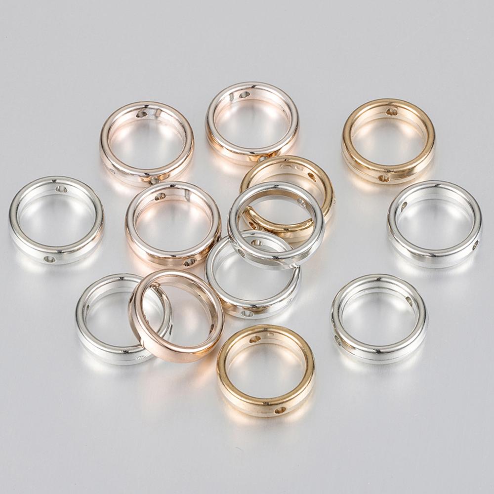 50pcs Two Hole CCB Square Love Heart Frame Spacer Beads DIY Necklace Bracelet Earrings Connectors Pendants Jewelry Accessories