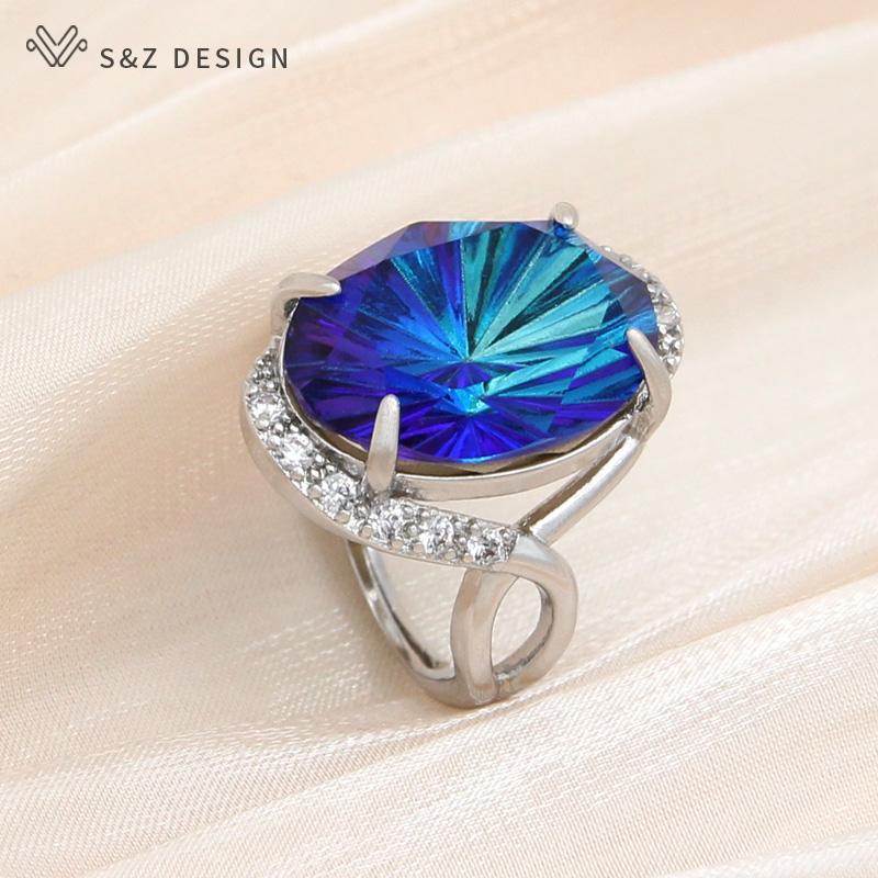 

Модные роскошные овальные регулируемые кольца в форме яйца для женщин, свадебная вечеринка, элегантные ювелирные изделия с кубическим цирконием, модный подарок